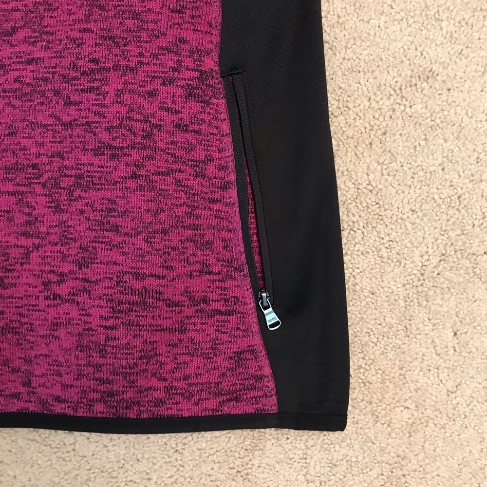 Marc New York Fleece Zip Up Jacket Womens Plus XXL 2XL Purple Black Zip Pockets - Picture 8 of 11